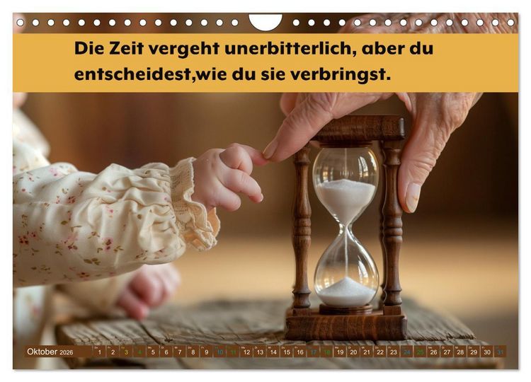 Produktbild: Im Flow der Zeit - im Hier und Jetzt (Wandkalender 2026 DIN A4 quer), CALVENDO Monatskalender