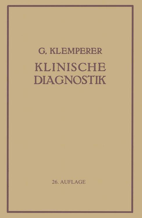 Produktbild: Grundriss Der Klinischen Diagnostik