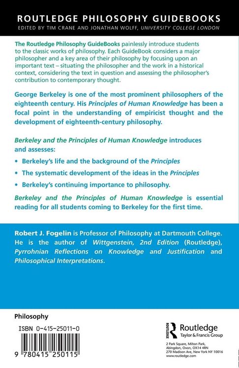 Produktbild: Routledge Philosophy GuideBook to Berkeley and the Principles of Human Knowledge