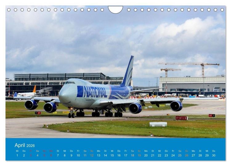 Produktbild: Flugzeugmomente in Stuttgart (Wandkalender 2026 DIN A4 quer), CALVENDO Monatskalender