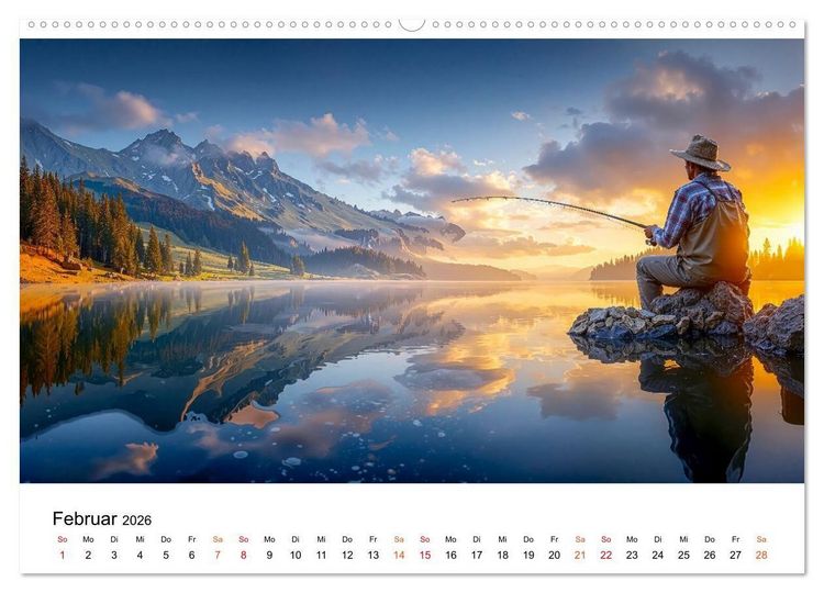 Produktbild: Angeln - der gro&szlig;e Fang (Wandkalender 2026 DIN A2 quer), CALVENDO Monatskalender