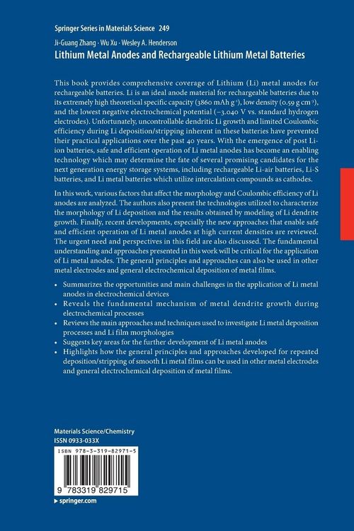Produktbild: Lithium Metal Anodes and Rechargeable Lithium Metal Batteries