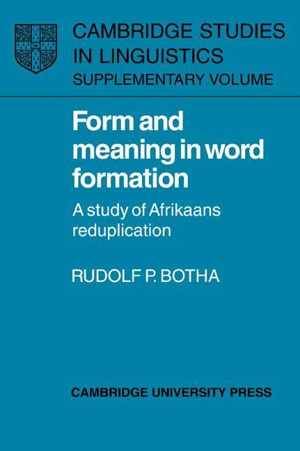 Produktbild: Form and Meaning in Word Formation