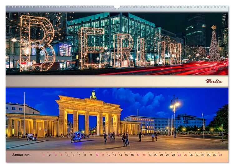 Produktbild: Faszinierende St&auml;dte in Deutschland - Panoramen (Wandkalender 2026 DIN A2 quer), CALVENDO Monatskalender