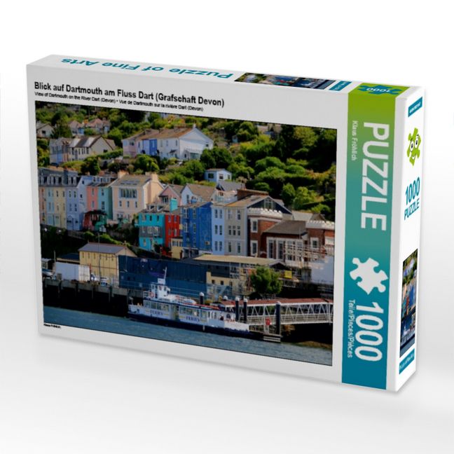 Produktbild: CALVENDO Puzzle Blick auf Dartmouth am Fluss Dart (Grafschaft Devon) | 1000 Teile Lege-Gr&ouml;&szlig;e 64x48cm Foto-Puzzle f&uuml;r gl&uuml;ckliche Stunden