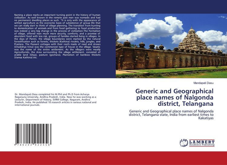 Produktbild: Generic and Geographical place names of Nalgonda district, Telangana