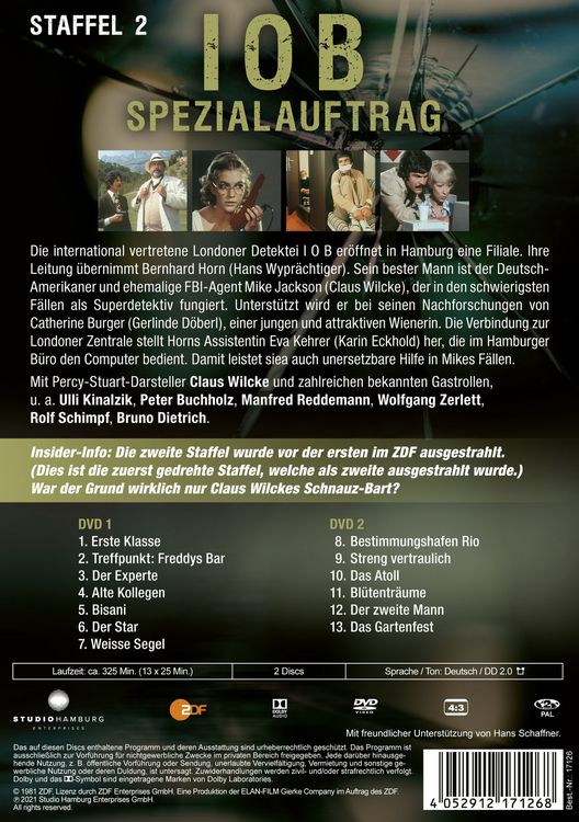 Produktbild: I O B Spezialauftrag - Staffel 2 [2 DVDs]
