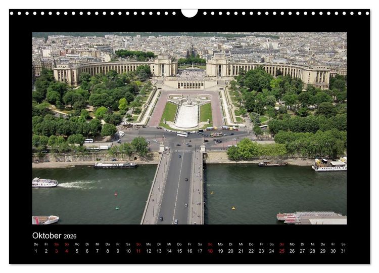 Produktbild: Paris von oben (Wandkalender 2026 DIN A3 quer), CALVENDO Monatskalender