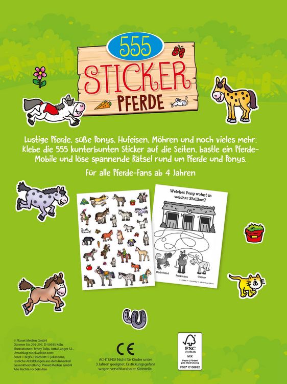 Produktbild: 555 Sticker Pferde
