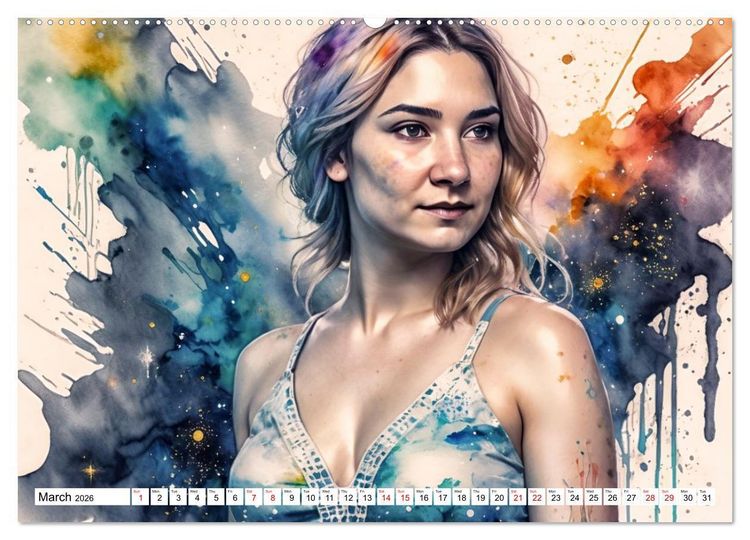 Produktbild: The Muse Moira in Twelve Facets (High Quality Premium Wall Calendar 2026 DIN A2 landscape),CALVENDO 12 Month Wall Calendar