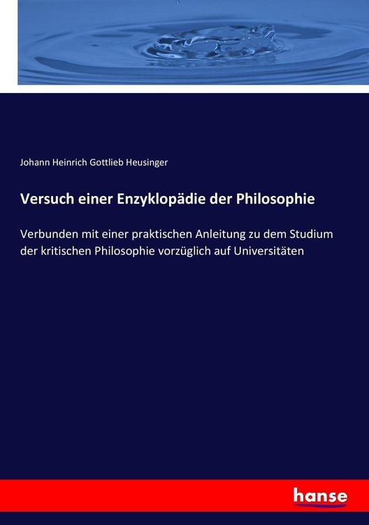 Produktbild: Versuch einer Enzyklop&auml;die der Philosophie