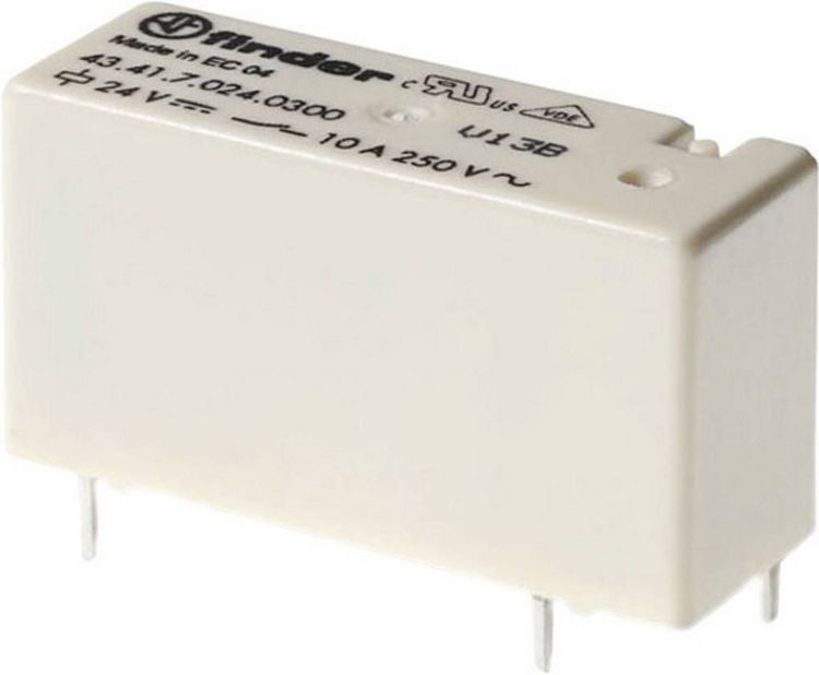 Produktbild: Finder 43.41.7.024.4300 Printrelais 24 V/DC 10A 1 Schlie&szlig;er
