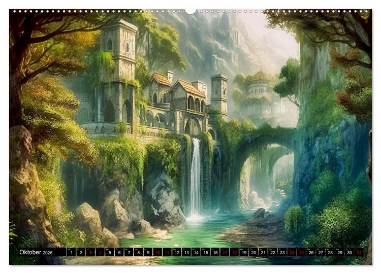 Produktbild: Im Reich der Elben (hochwertiger Premium Wandkalender 2026 DIN A2 quer), Kunstdruck in Hochglanz