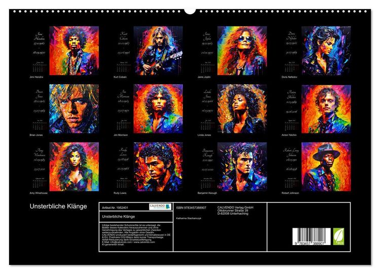 Produktbild: Unsterbliche Kl&auml;nge (hochwertiger Premium Wandkalender 2026 DIN A2 quer), Kunstdruck in Hochglanz