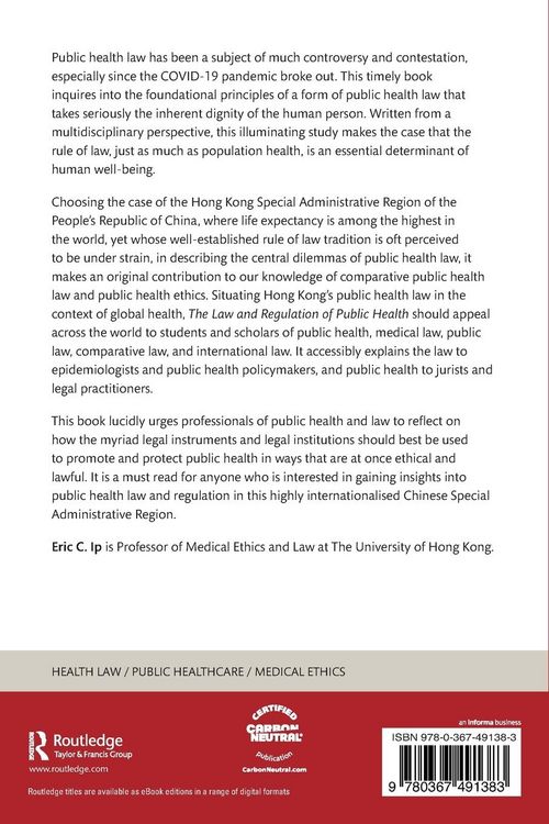 Produktbild: The Law and Regulation of Public Health