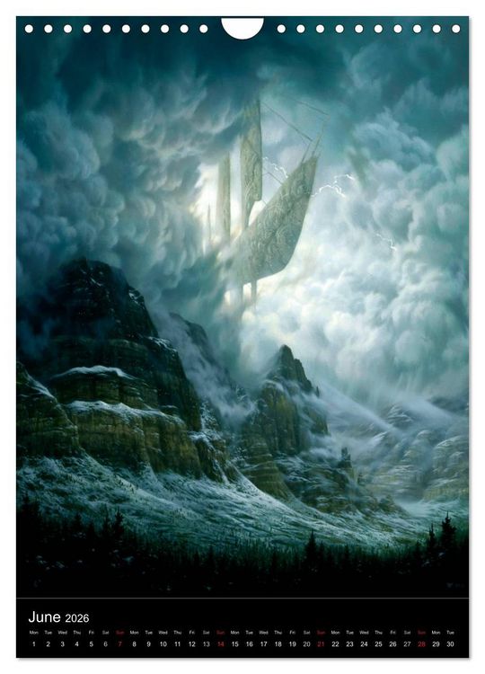 Produktbild: INNERSCAPES Fantasy Paintings by Christophe Vacher (Wall Calendar 2026 DIN A4 portrait), CALVENDO 12 Month Wall Calendar