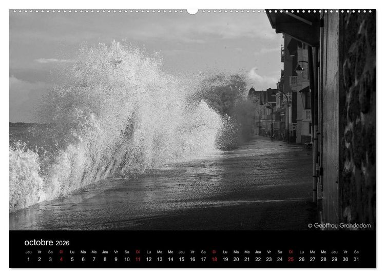 Produktbild: GRANDES MAR&Eacute;ES &Agrave; SAINT-MALO (Calendrier mural 2026 DIN A2 vertical) calendrier de bureau