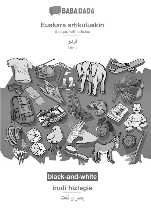 Produktbild: Euskara artikuluekin - Urdu (in arabic script), irudi hiztegia, BW