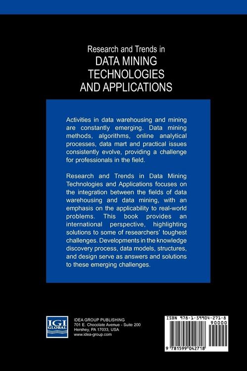 Produktbild: Research and Trends in Data Mining Technologies and Applications