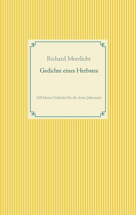 Produktbild: Gedichte eines Herbstes