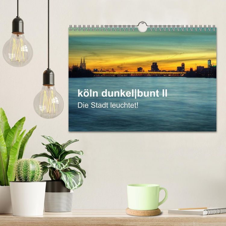 Produktbild: k&ouml;ln dunkelbunt II &ndash; Die Stadt leuchtet! (Wandkalender 2026 DIN A4 quer), CALVENDO Monatskalender
