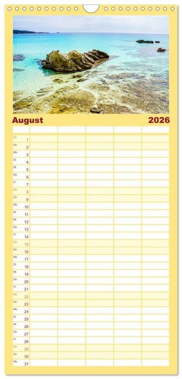 Produktbild: Familienplaner 2026 - Mallorca Meine Liebe mit 5 Spalten (Wandkalender, 21 x 45 cm) CALVENDO