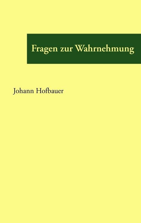 Produktbild: Fragen zur Wahrnehmung