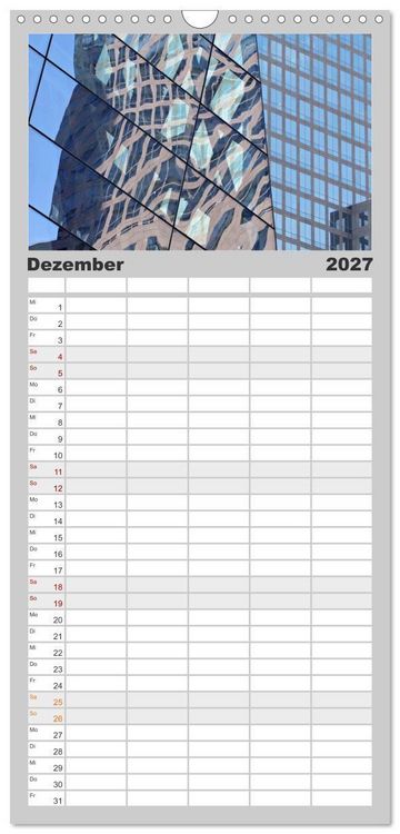 Produktbild: Familienplaner 2027 - NEW YORK visions mit 5 Spalten (Wandkalender, 21 x 45 cm) CALVENDO