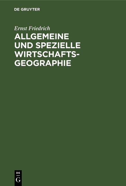 Produktbild: Allgemeine und spezielle Wirtschaftsgeographie