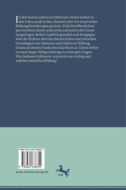 Produktbild: Die Ethik inklusiver Bildung