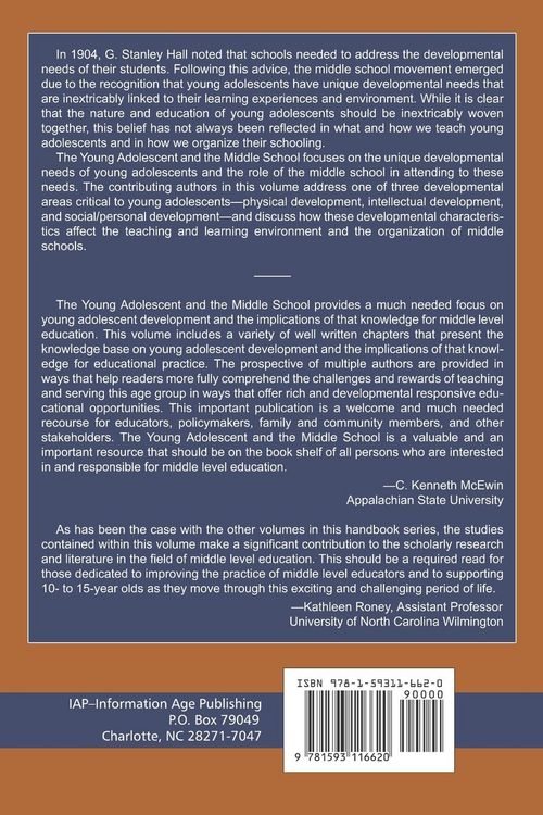 Produktbild: The Young Adolescent and the Middle School (PB)