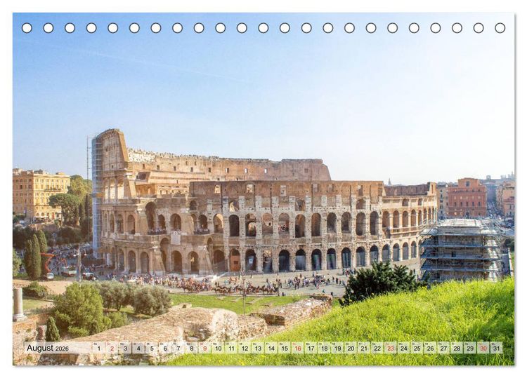 Produktbild: Historisches Rom (Tischkalender 2026 DIN A5 quer), CALVENDO Monatskalender