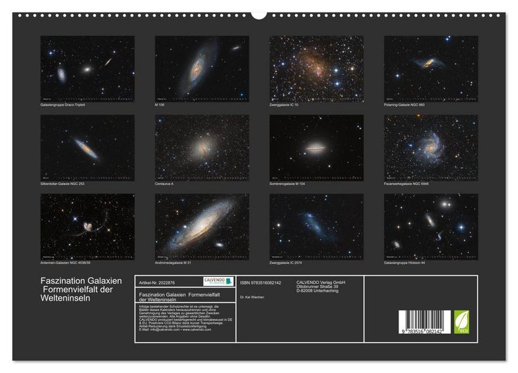 Produktbild: Faszination Galaxien Formenvielfalt der Welteninseln (hochwertiger Premium Wandkalender 2026 DIN A2 quer), Kunstdruck in Hochglanz