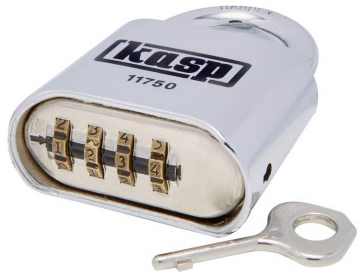 Produktbild: KASP K11750D Vorh&auml;ngeschloss 50mm Silber Zahlenschloss