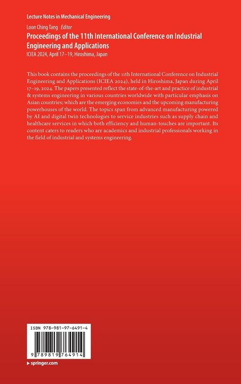 Produktbild: Proceedings of the 11th International Conference on Industrial Engineering and Applications