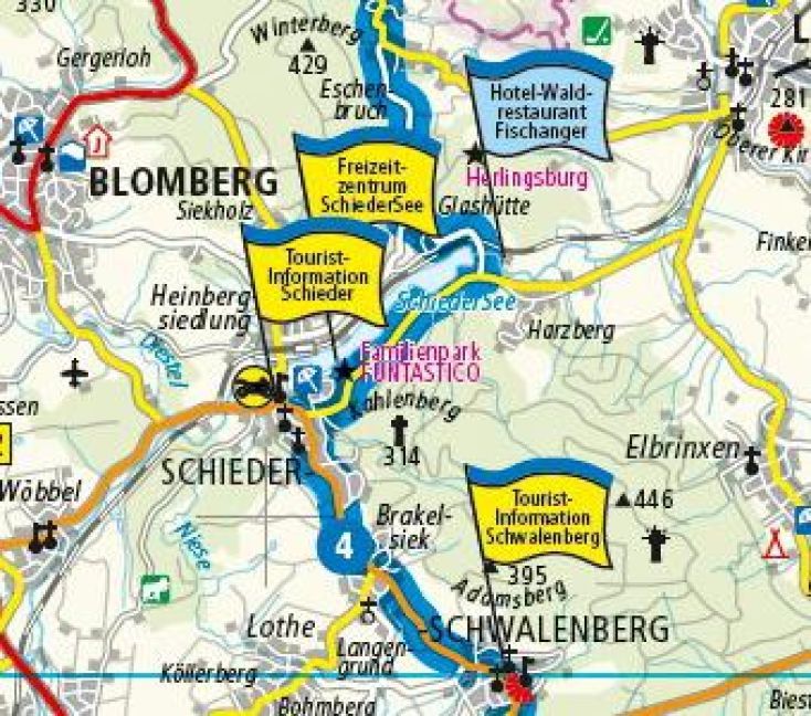 Produktbild: Publicpress Motorradkarte Weserbergland, Teutoburger Wald 1:200.000