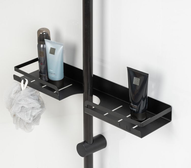 Produktbild: Turbo-Loc&reg; Duschstangencaddy Mod. Altarella L, Schwarz, aus Edelstahl