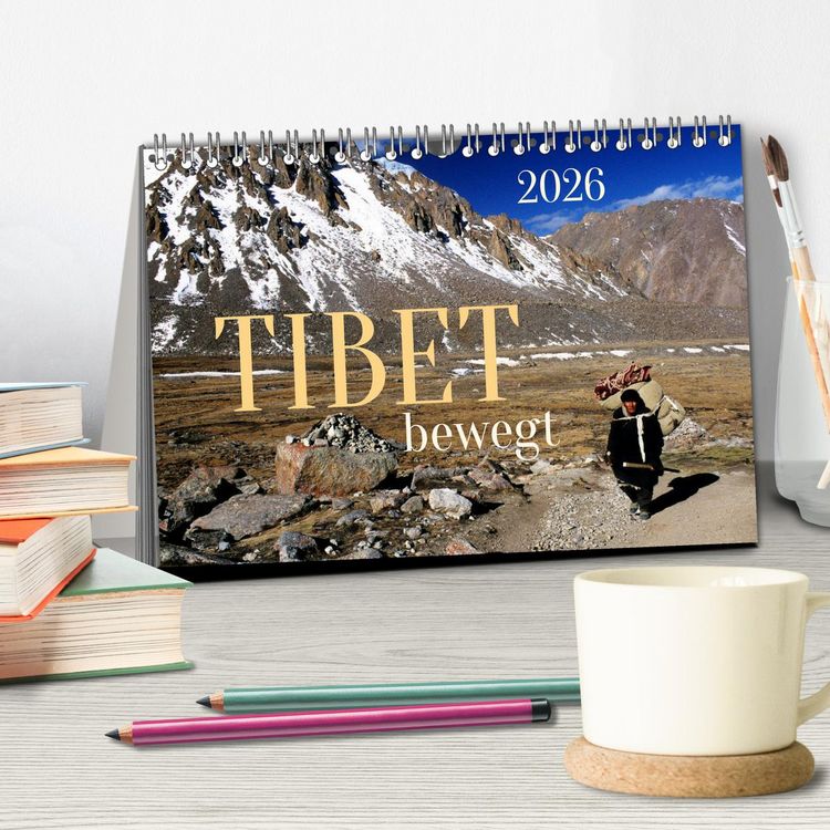 Produktbild: Tibet bewegt (Tischkalender 2026 DIN A5 quer), CALVENDO Monatskalender