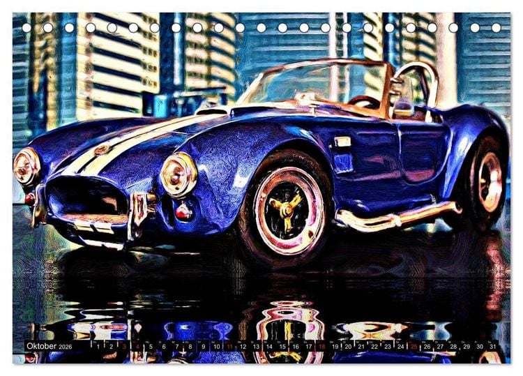 Produktbild: Automobil Voiture Car (Tischkalender 2026 DIN A5 quer), CALVENDO Monatskalender