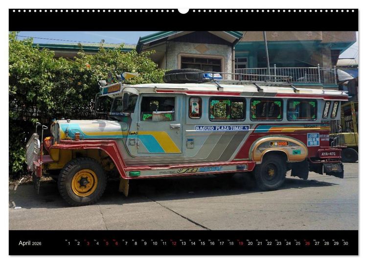 Produktbild: Jeepneys (hochwertiger Premium Wandkalender 2026 DIN A2 quer), Kunstdruck in Hochglanz