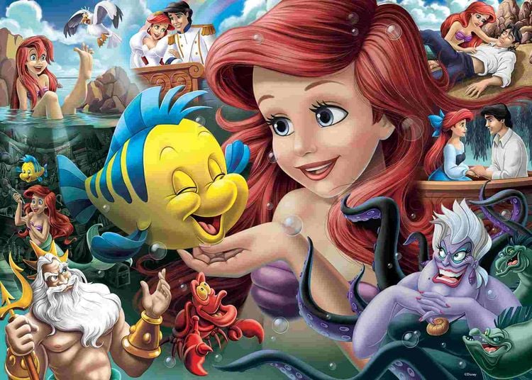 Produktbild: Erwachsenenpuzzle 1000 Teile - Disney Prinzessinnen - Arielle, die Meerjungfrau