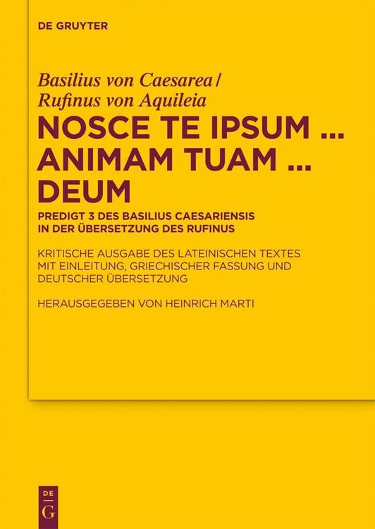 Produktbild: Nosce te ipsum ... animam tuam ... Deum