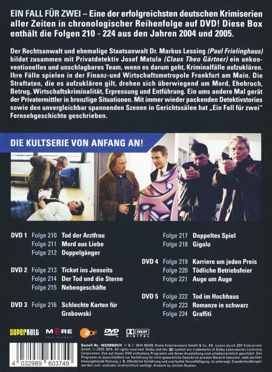 Produktbild: Ein Fall f&uuml;r Zwei - Collector's Box 15 [5 DVDs]