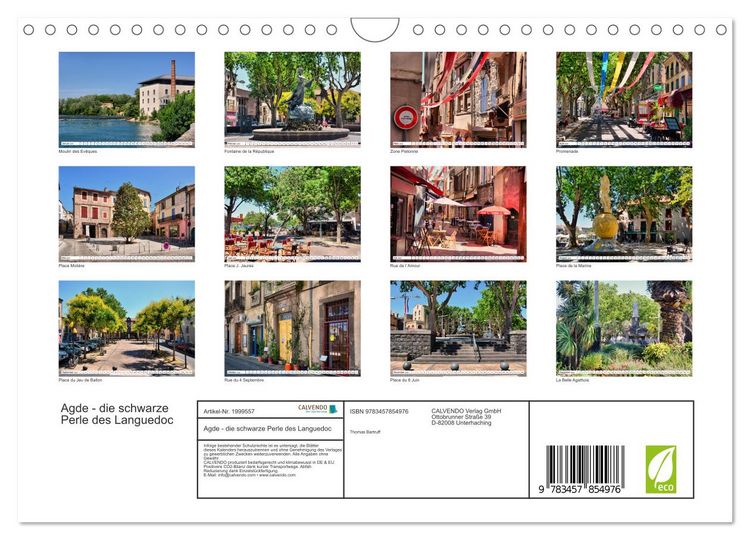 Produktbild: Agde - die schwarze Perle des Languedoc (Wandkalender 2026 DIN A4 quer), CALVENDO Monatskalender