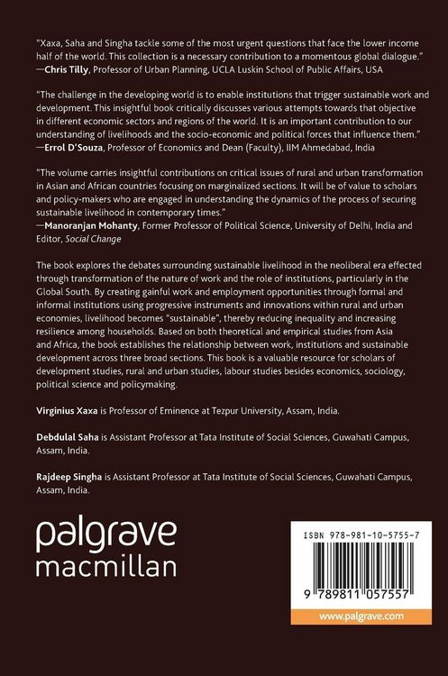 Produktbild: Work, Institutions and Sustainable Livelihood
