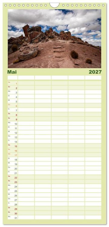 Produktbild: Familienplaner 2027 - Palccoyo - Der neue Rainbow Mountain in Peru mit 5 Spalten (Wandkalender, 21 x 45 cm) CALVENDO