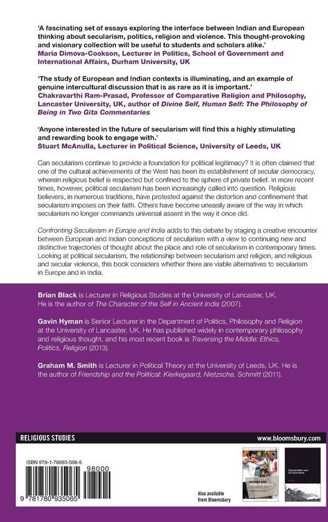 Produktbild: Confronting Secularism in Europe and India
