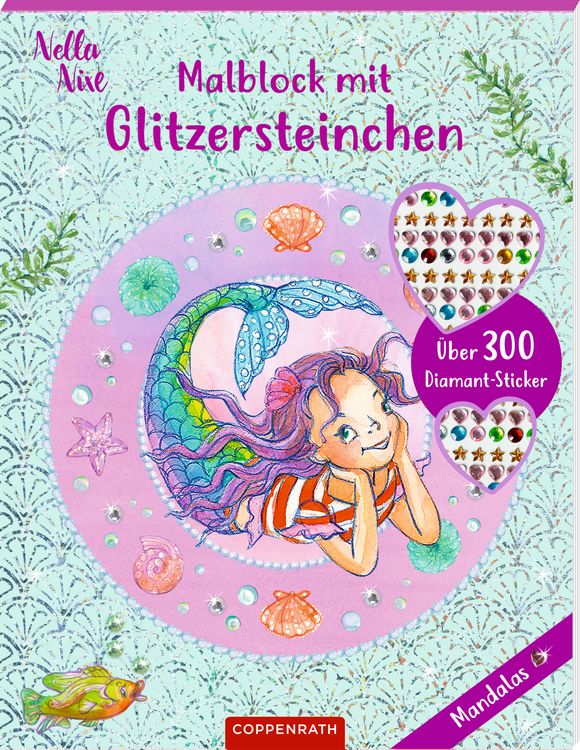 Produktbild: Malblock mit Glitzersteinchen: Mandalas