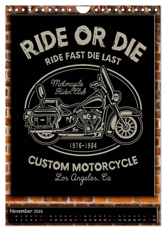 Produktbild: Motorrad - nostalgische Momente (Wandkalender 2026 DIN A4 hoch), CALVENDO Monatskalender
