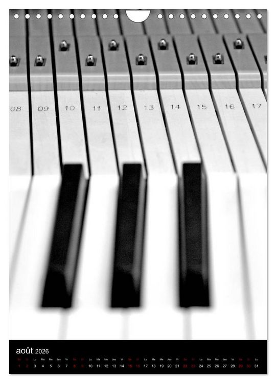 Produktbild: Au son du piano (Calendrier mural 2026 DIN A4 horizontal), CALVENDO calendrier mensuel